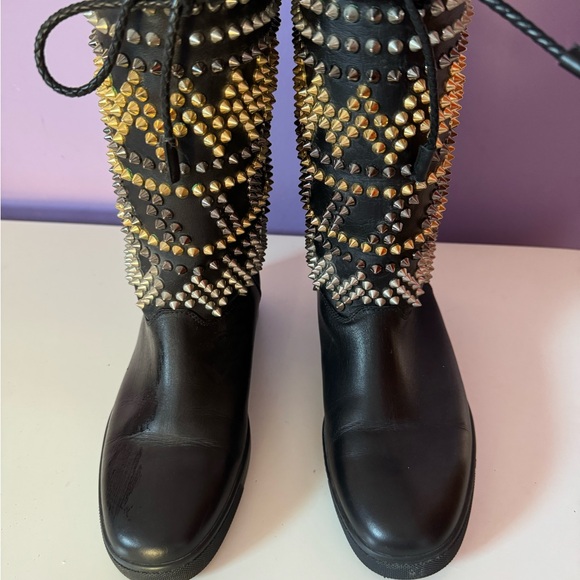 Christian Louboutin spikes multi black snow winter boots - Picture 4 of 15